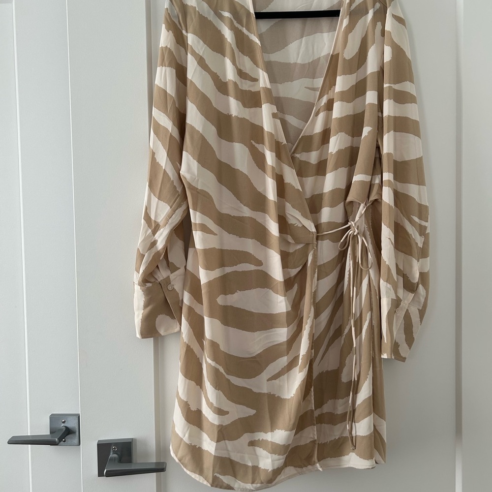 Zebra print wrap dress